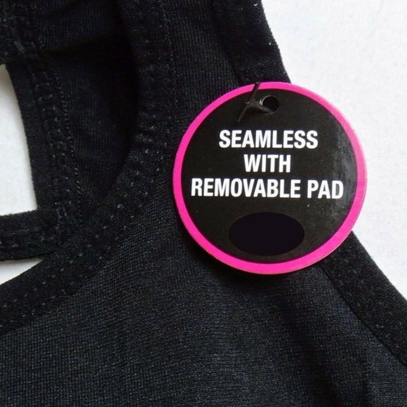 Rene Rofe Women's Bralette Top Bra Small Black Lace Trimmed Wire Free Seamless - Picture 4 of 4